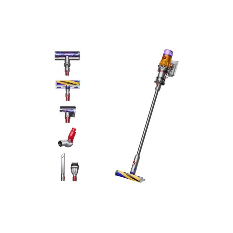 Dyson V12 Detect Slim Absolute (2023) Belaidis dulkių siurblys, Nickel/Yellow (SPEC)