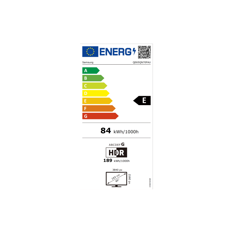 Samsung QN70F (QE65QN70FAU) Televizorius 65'' Neo QLED 4K UHD 3840x2160 Vision AI Smart TV 2025
