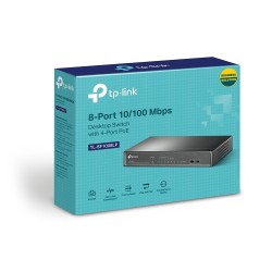 TP-Link TL-SF1008LP 8-Port 10/100Mbps Desktop Šakotuvas su 4-Port PoE