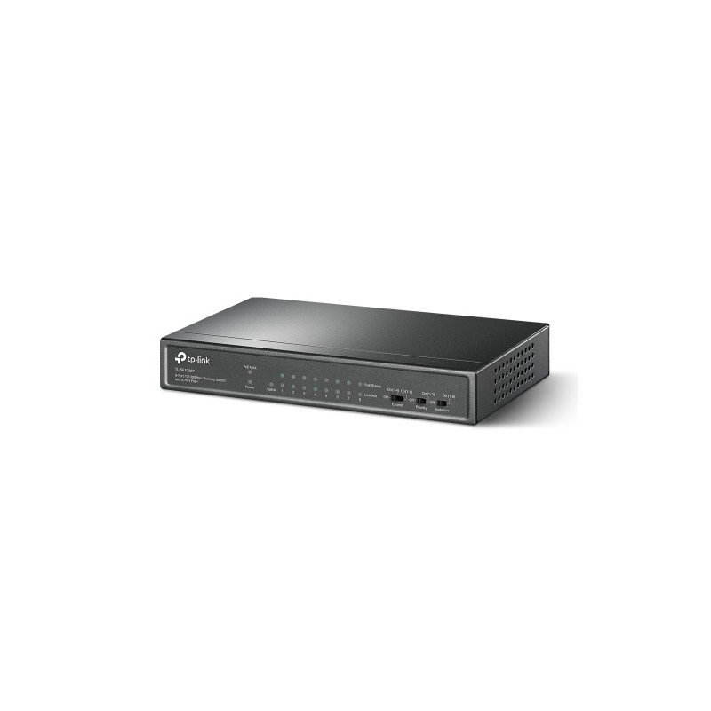 TP-Link TL-SF1009P 9-Port 10/100Mbps Desktop Šakotuvas su 8-Port PoE+