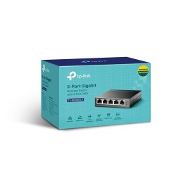 TP-Link TL-SG1005LP 5-Port Gigabit Desktop Šakotuvas su 4-Port PoE+