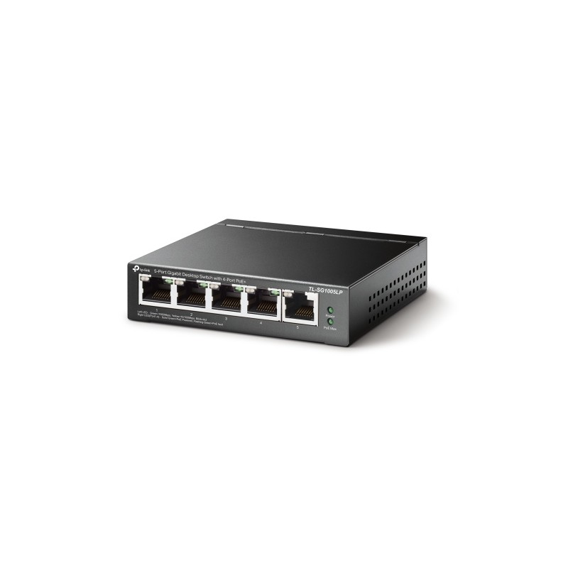 TP-Link TL-SG1005LP 5-Port Gigabit Desktop Šakotuvas su 4-Port PoE+