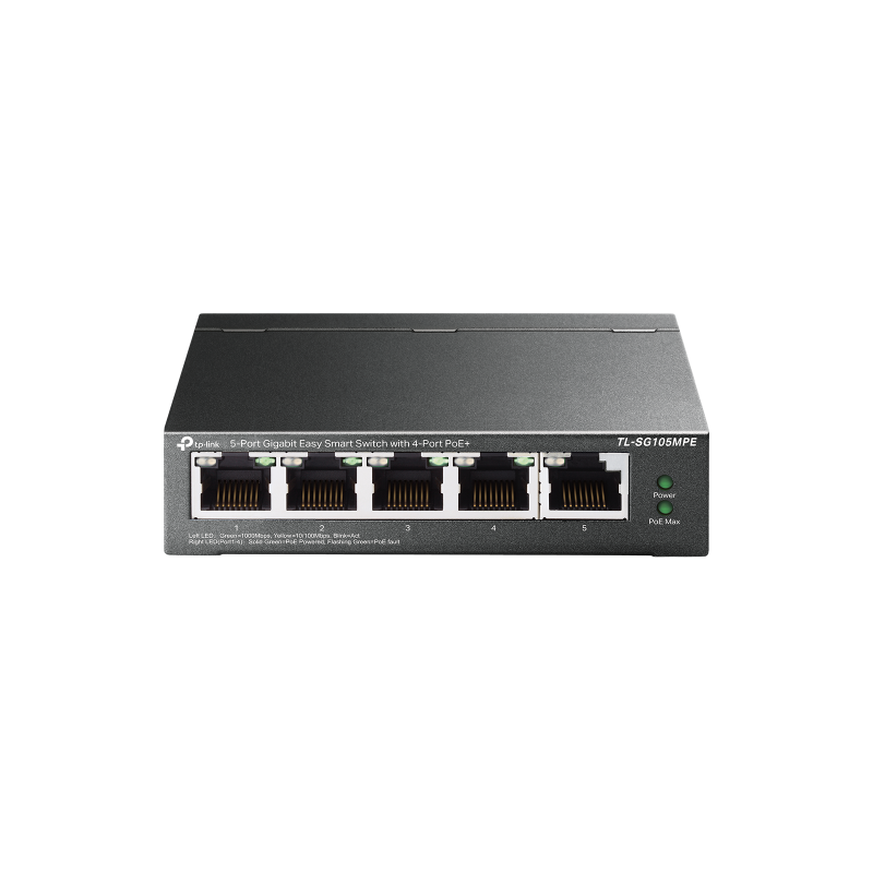 TP-Link TL-SG105MPE 5-Port Gigabit Easy Smart Šakotuvas su 4-Port PoE+