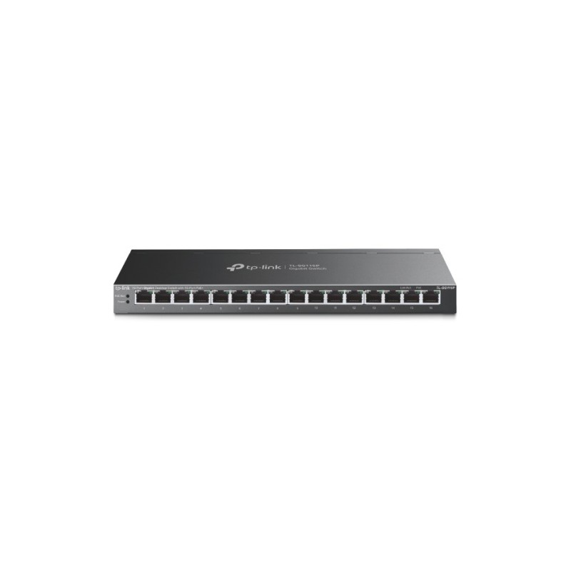 TP-Link TL-SG116P 16-Port Gigabit Desktop Šakotuvas su 16-Port PoE+