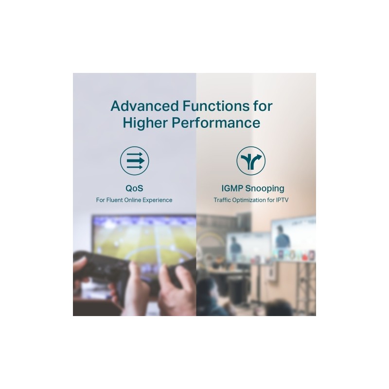 TP-Link TL-SG116P 16-Port Gigabit Desktop Šakotuvas su 16-Port PoE+