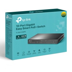 TP-Link TL-SG1210MPE 10-Port Gigabit Easy Smart Šakotuvas su 8-Port PoE+