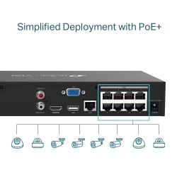 TP-Link VIGI NVR1008H-8MP 8 Channel PoE+ Network Video Recorder