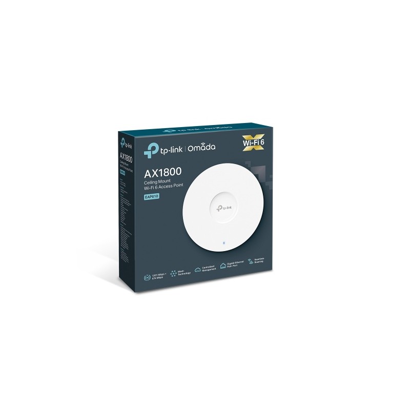 TP-Link EAP610 AX1800 Ceiling Mount Wi-Fi 6 Prieigos taškas