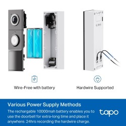 TP-Link TAPO D235 Durų skambutis su vaizdo kamera 2K 5MP 180°