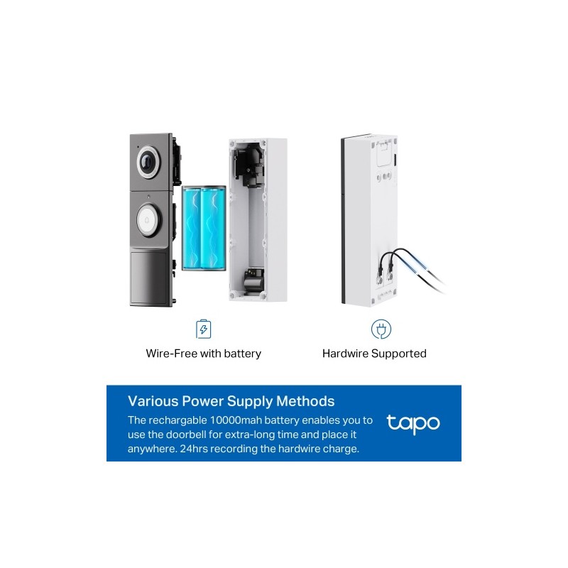 TP-Link TAPO D235 Durų skambutis su vaizdo kamera 2K 5MP 180°