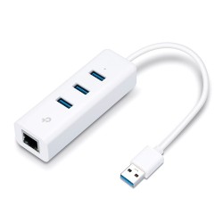 TP-Link UE330 USB 3.0 3-Port Šakotuvas ir Gigabit Ethernet Adapteris