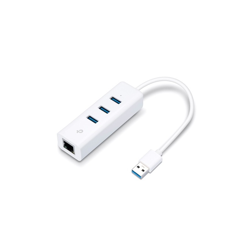 TP-Link UE330 USB 3.0 3-Port Šakotuvas ir Gigabit Ethernet Adapteris