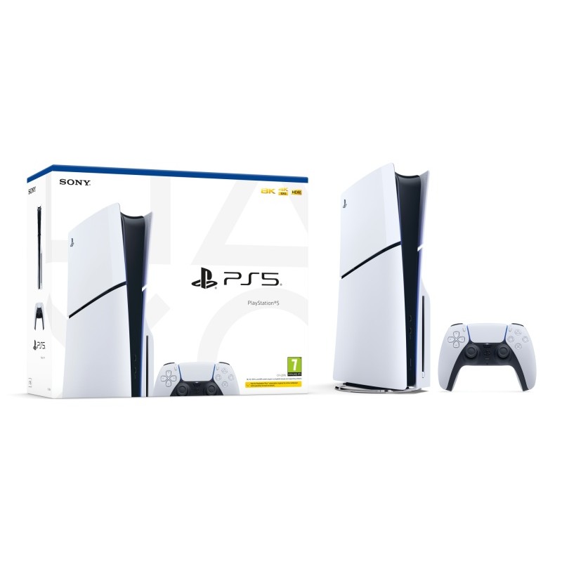 Sony PlayStation 5 Slim Žaidimų konsolė, Disc Drive Edition, 1TB SSD, Balta