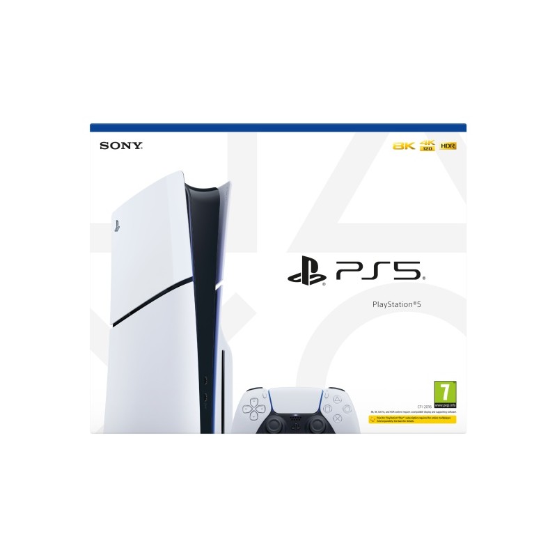 Sony PlayStation 5 Slim Žaidimų konsolė, Disc Drive Edition, 1TB SSD, Balta