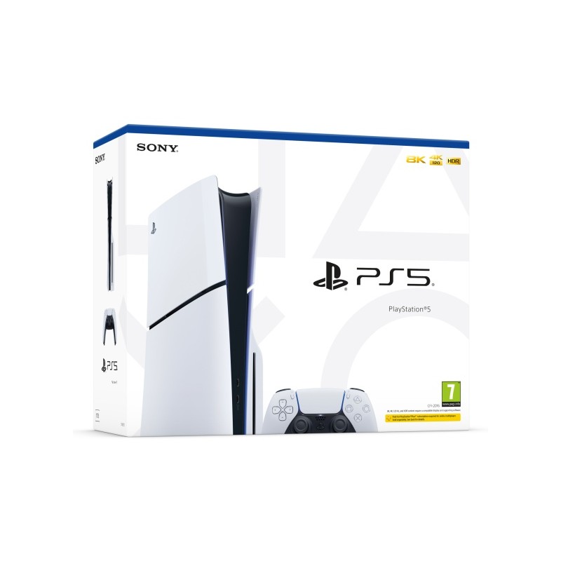 Sony PlayStation 5 Slim Žaidimų konsolė, Disc Drive Edition, 1TB SSD, Balta