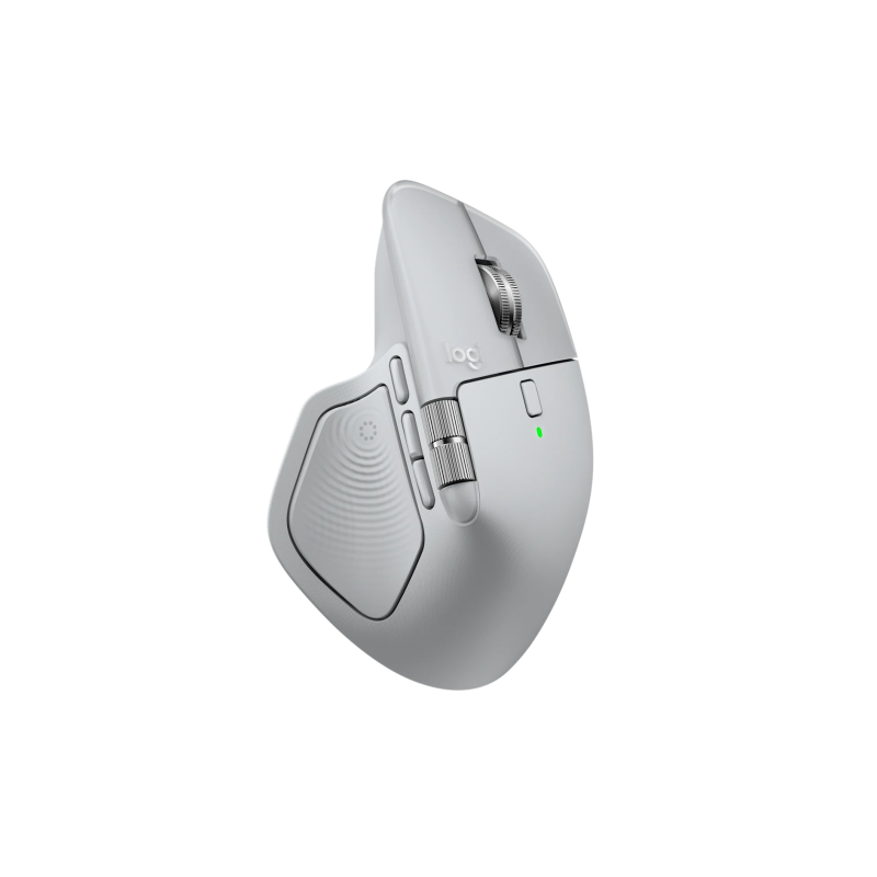 Logitech MX Master 4 Belaidė pelė RF Wireless + Bluetooth, 8000 DPI, Pale Grey