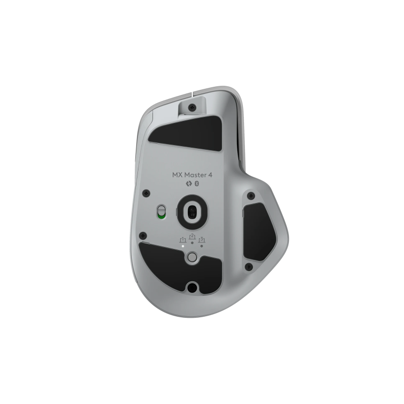 Logitech MX Master 4 Belaidė pelė RF Wireless + Bluetooth, 8000 DPI, Pale Grey