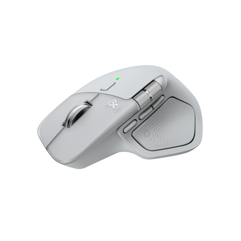 Logitech MX Master 4 Belaidė pelė RF Wireless + Bluetooth, 8000 DPI, Pale Grey
