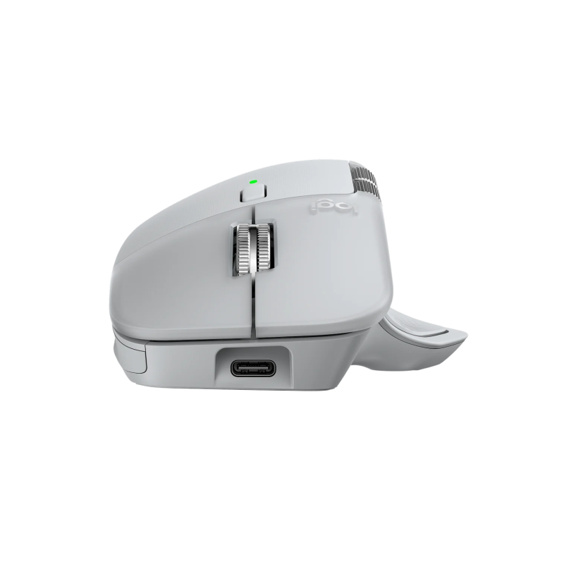 Logitech MX Master 4 Belaidė pelė RF Wireless + Bluetooth, 8000 DPI, Pale Grey