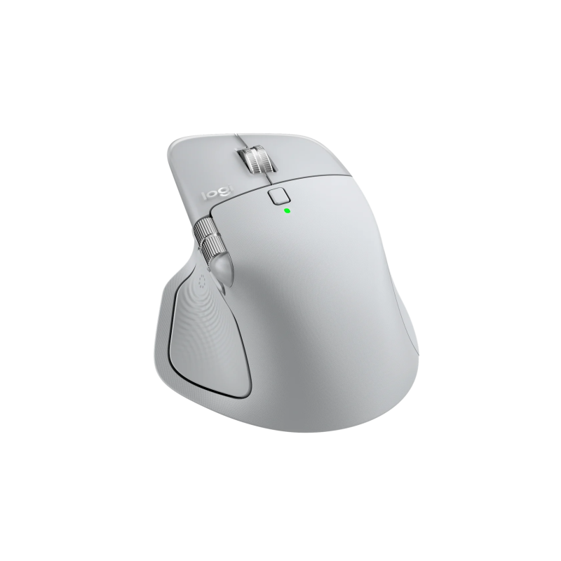 Logitech MX Master 4 Belaidė pelė RF Wireless + Bluetooth, 8000 DPI, Pale Grey