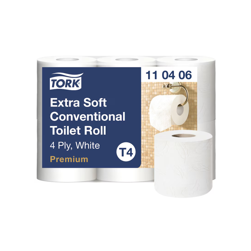 Tualetinis popierius Tork Premium Extra Soft Conventional T4, 4 sl., 9.7cm x 19.1m, 6 vnt./pak
