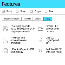 HP LaserJet M110w Spausdintuvas lazerinis nespalvotas A4 20 ppm USB Wi-Fi (SPEC)
