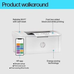 HP LaserJet M110w Spausdintuvas lazerinis nespalvotas A4 20 ppm USB Wi-Fi (SPEC)