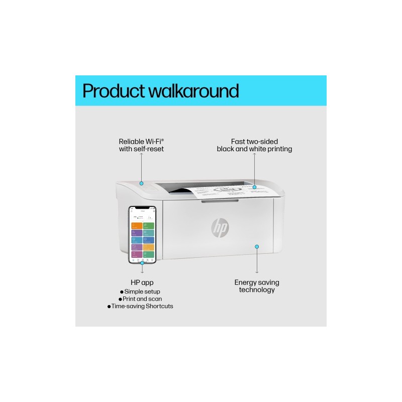 HP LaserJet M110w Spausdintuvas lazerinis nespalvotas A4 20 ppm USB Wi-Fi (SPEC)