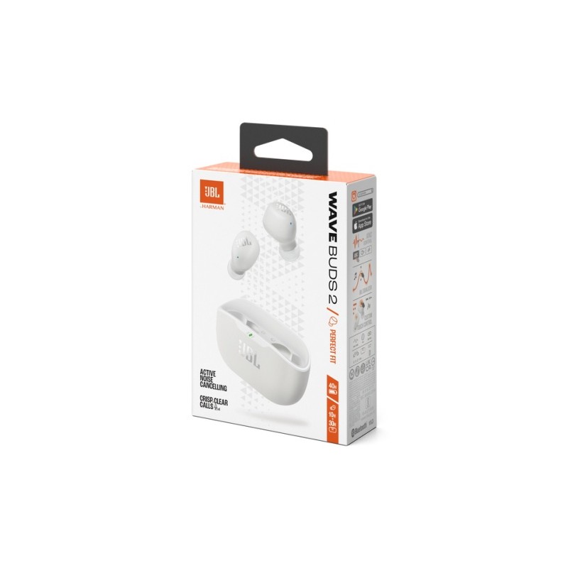 JBL Wave Buds 2 Belaidės ausinės Earbuds, Bluetooth, Balta