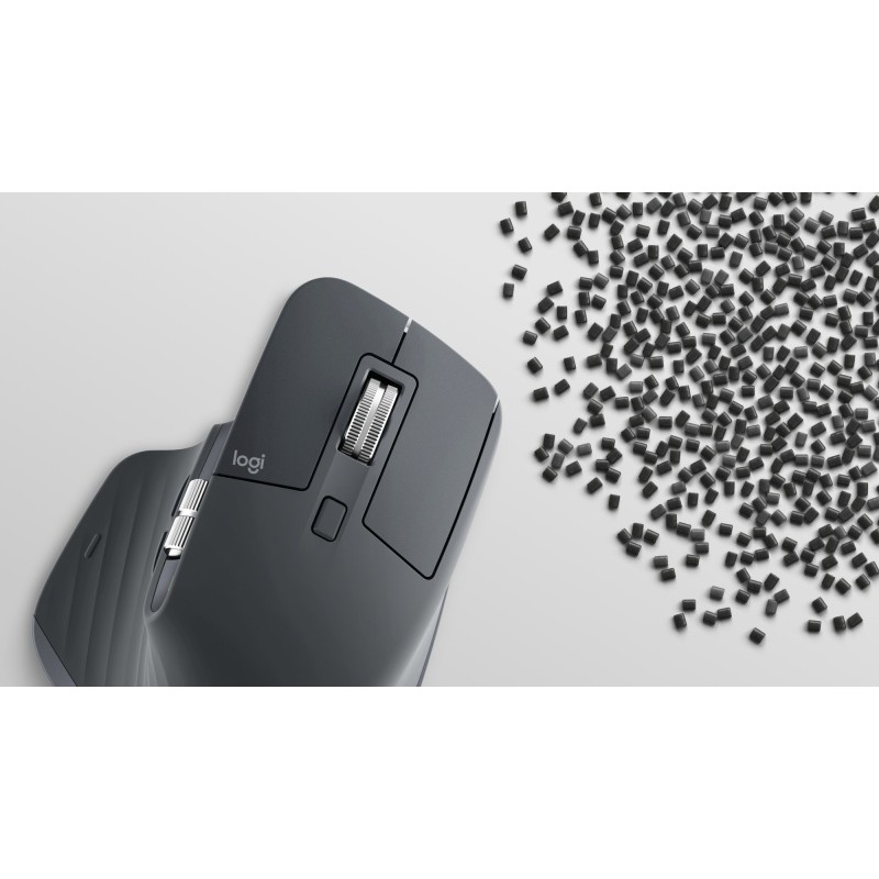 Logitech MX Master 3S Belaidė pelė RF Wireless + Bluetooth, 8000 DPI, Graphite