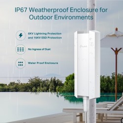 TP-Link EAP650-OUTDOOR AX3000 Indoor/Outdoor Wi-Fi 6 Prieigos taškas