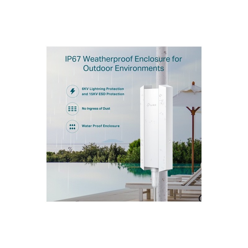 TP-Link EAP650-OUTDOOR AX3000 Indoor/Outdoor Wi-Fi 6 Prieigos taškas