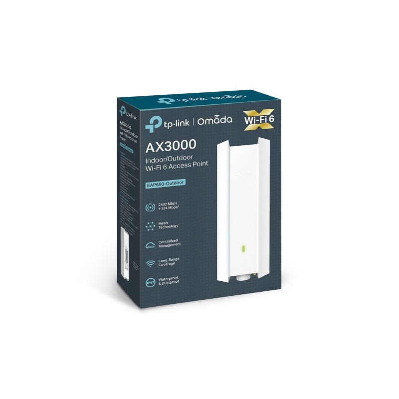 TP-Link EAP650-OUTDOOR AX3000 Indoor/Outdoor Wi-Fi 6 Prieigos taškas