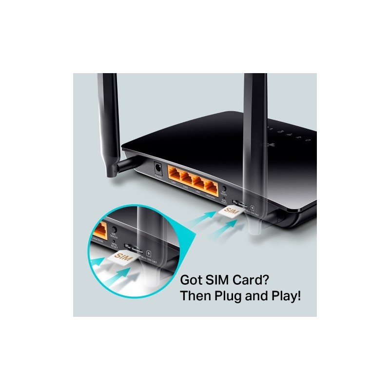 TP-Link Archer MR200 AC750 Wireless Dual Band 4G LTE Maršrutizatorius