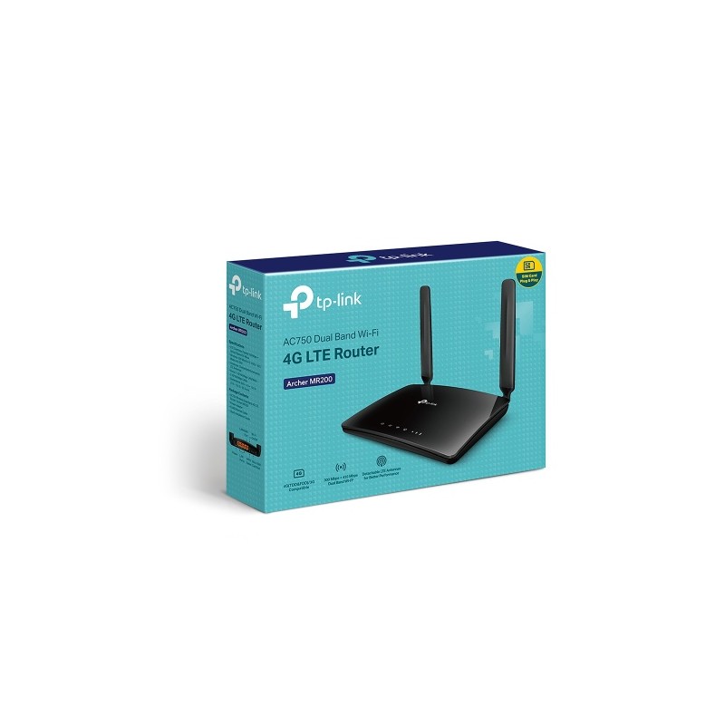 TP-Link Archer MR200 AC750 Wireless Dual Band 4G LTE Maršrutizatorius