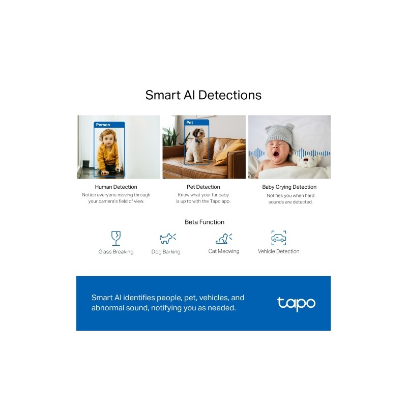 TP-Link TAPO C220 Pan/Tilt Namų apsaugos Wi-Fi kamera