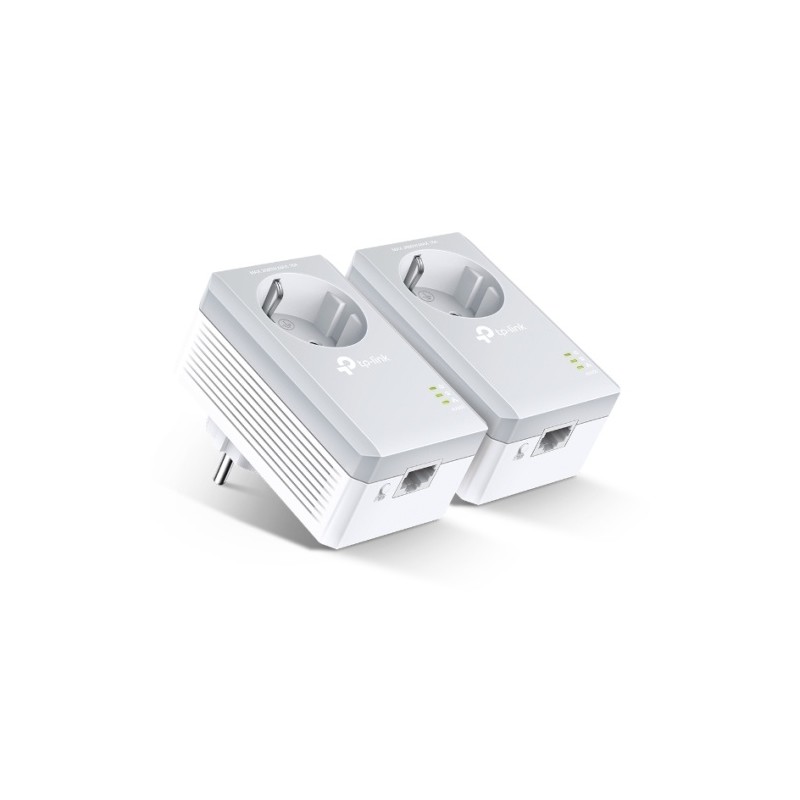 TP-Link TL-PA4010P KIT AV600 Passthrough Powerline 600 Starter Kit Adapterių rinkinys