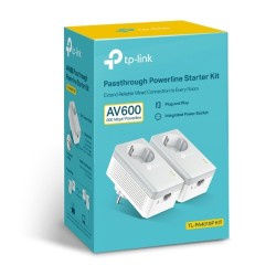 TP-Link TL-PA4010P KIT AV600 Passthrough Powerline 600 Starter Kit Adapterių rinkinys