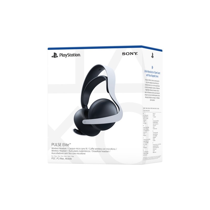 Sony Playstation 5 PULSE Elite Belaidės ausinės su dėklu, Balta