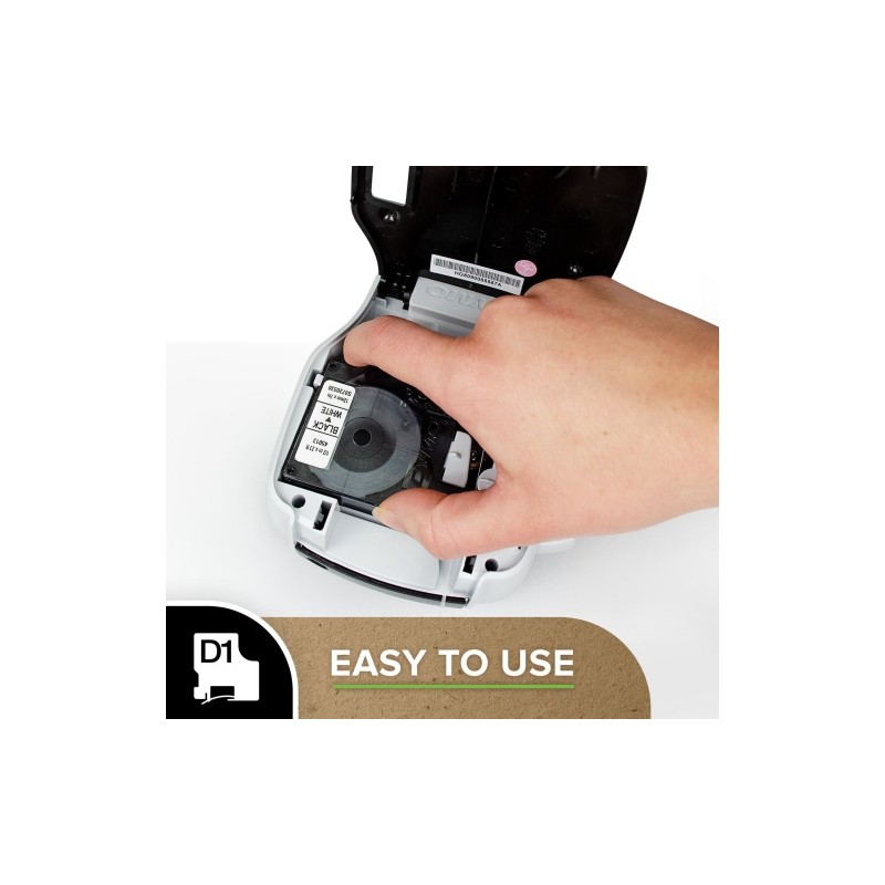 Dymo 40910 (S0720670) D1 Etikečių juostelė 9mm x 7m, Black on Clear