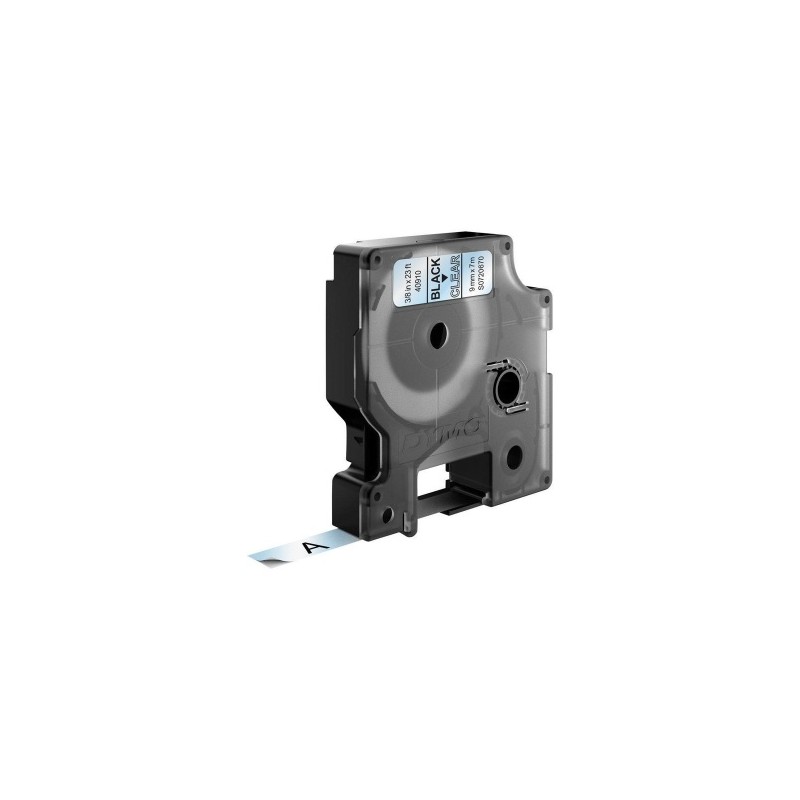 Dymo 40910 (S0720670) D1 Etikečių juostelė 9mm x 7m, Black on Clear