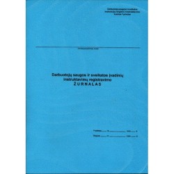 Darbuotojų saugos ir sveikatos įvadinių instruktavimų registracijos žurnalas A4, vertikalus, 10 lapų