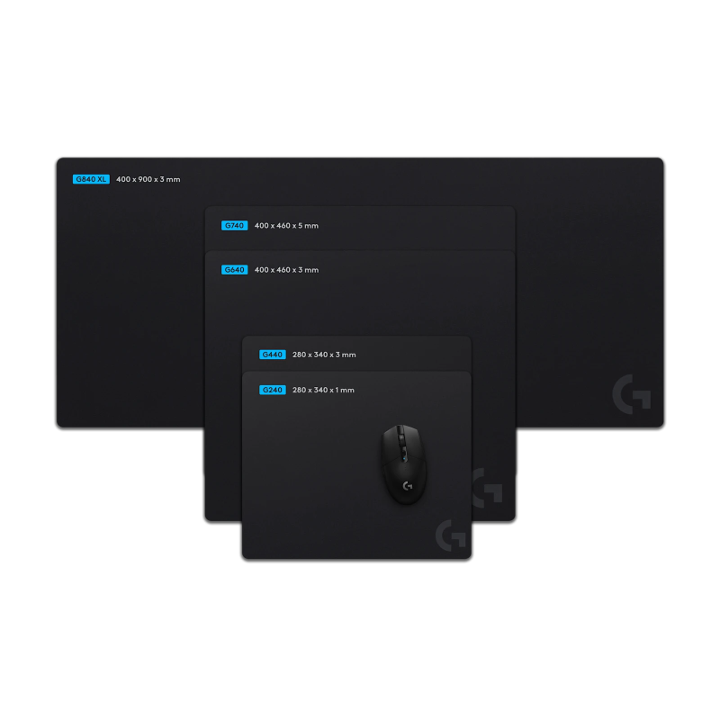 Logitech G840 XL Žaidimų pelės kilimėlis 900x400x3 mm, Juoda