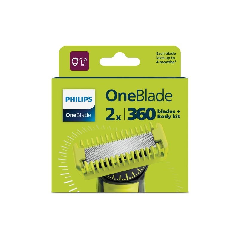 Philips Norelco OneBlade QP624/50 Atsarginiai barzdaskutės peiliukai