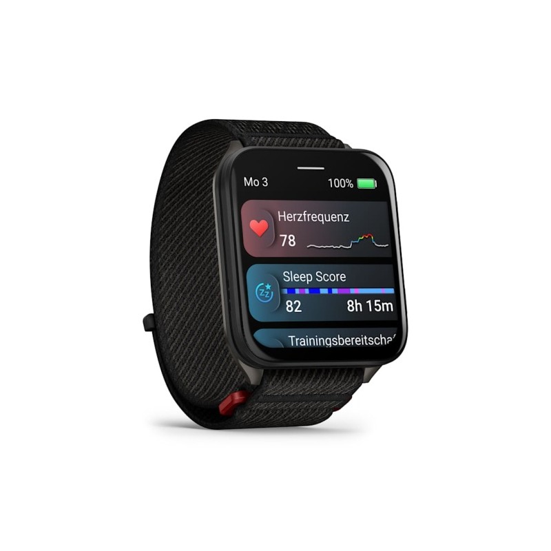 Garmin Venu X1 Išmanusis laikrodis Black, Slate Titanium Caseback / Black ComfortFit Nylon Band