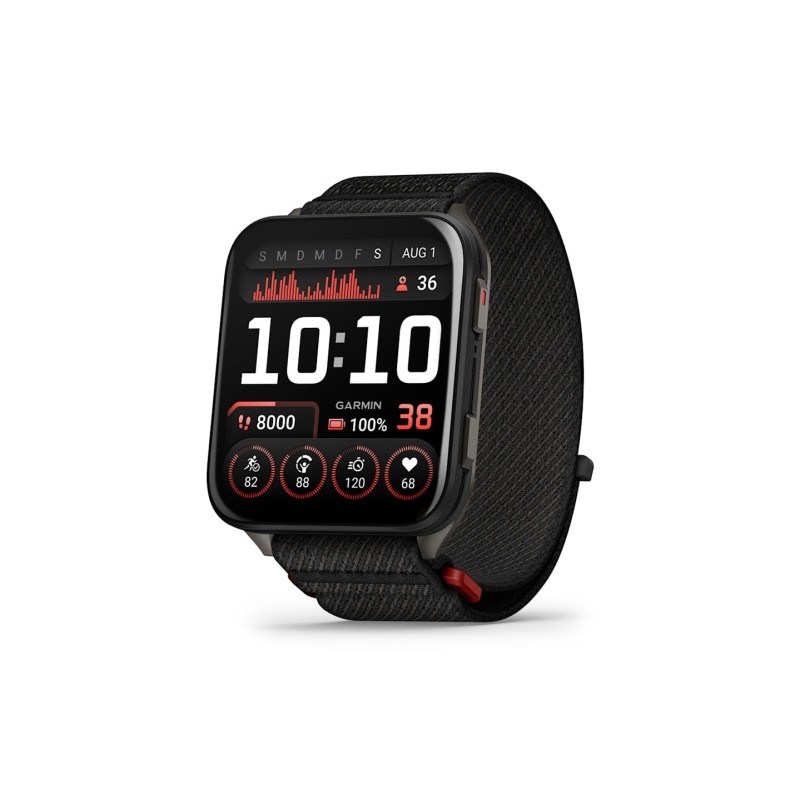 Garmin Venu X1 Išmanusis laikrodis Black, Slate Titanium Caseback / Black ComfortFit Nylon Band