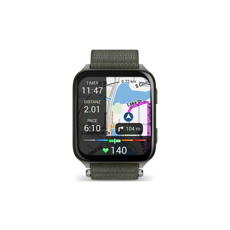 Garmin Venu X1 Išmanusis laikrodis Moss, Titanium Caseback / Moss ComfortFit Nylon Band