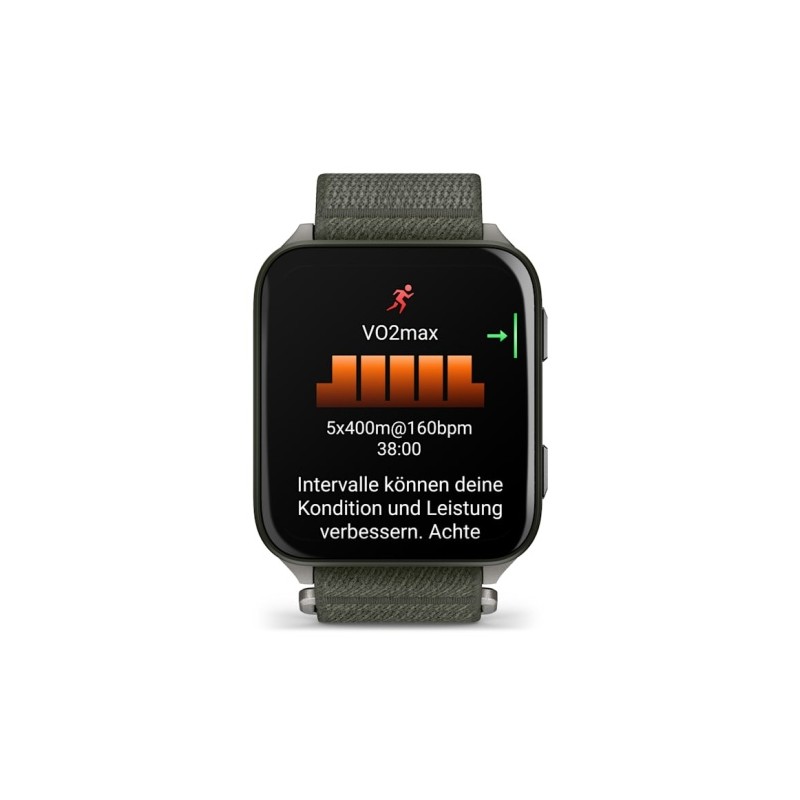 Garmin Venu X1 Išmanusis laikrodis Moss, Titanium Caseback / Moss ComfortFit Nylon Band