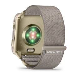 Garmin Venu X1 Išmanusis laikrodis Soft Gold, Titanium Caseback / French Grey Nylon Band