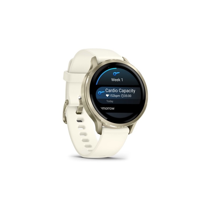 Garmin Venu 4 Išmanusis laikrodis 41 mm Lunar Gold / Bone Silicone Band